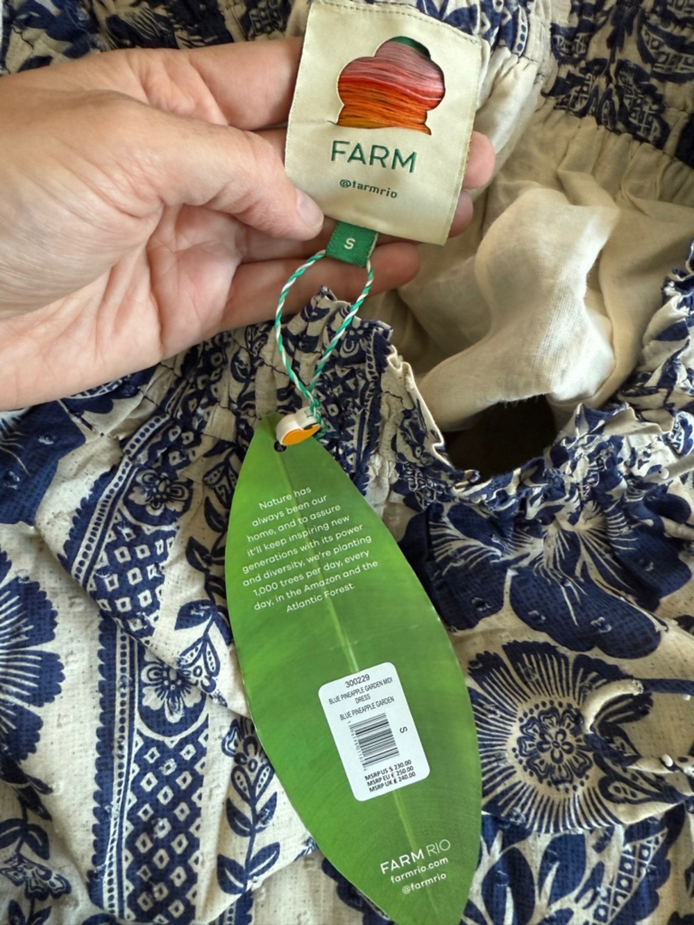 NWT Farm Rio Pineapple Garden Dress, Small - Picture 10 of 12